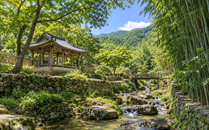 담양 소쇄원 (AI 연출 이미지)