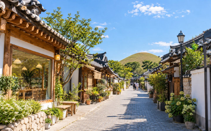 경주 황리단길 (AI 연출 이미지)