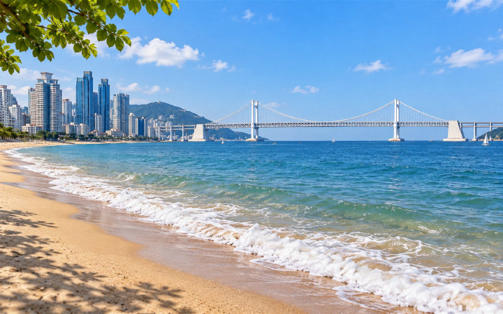 광안리 해수욕장 (AI 연출 이미지)