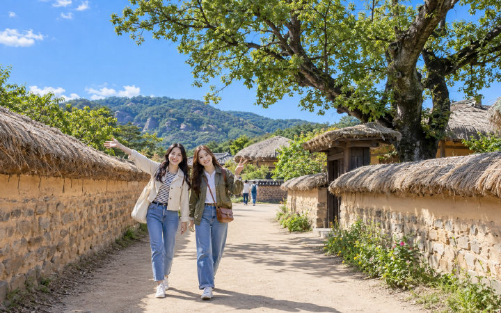 안동 하회마을 골목 (AI 연출 이미지)