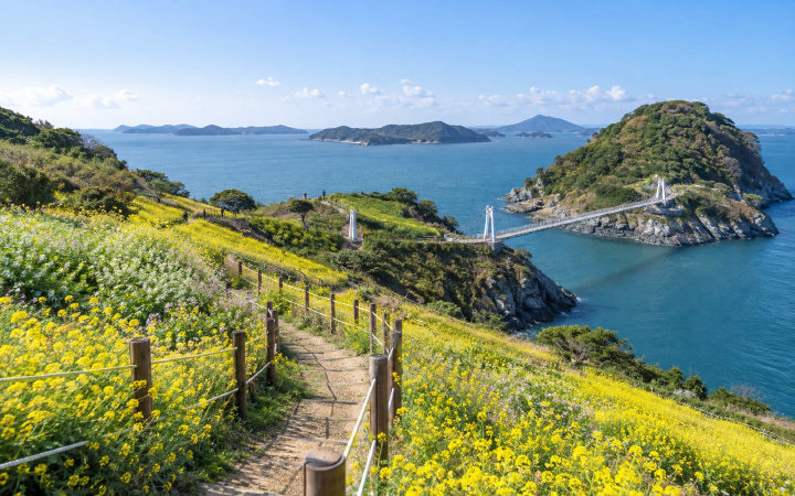 여수 하화도 꽃섬길 (AI 연출 이미지)