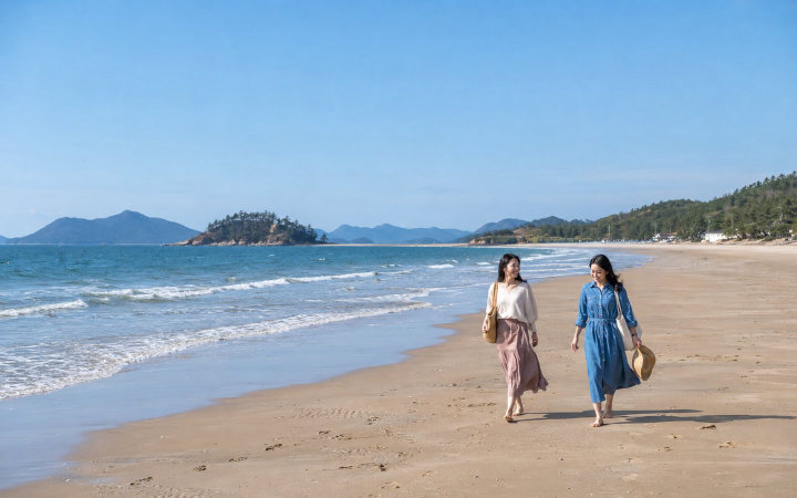 신안 임자도 대광해수욕장 (AI 연출 이미지)
