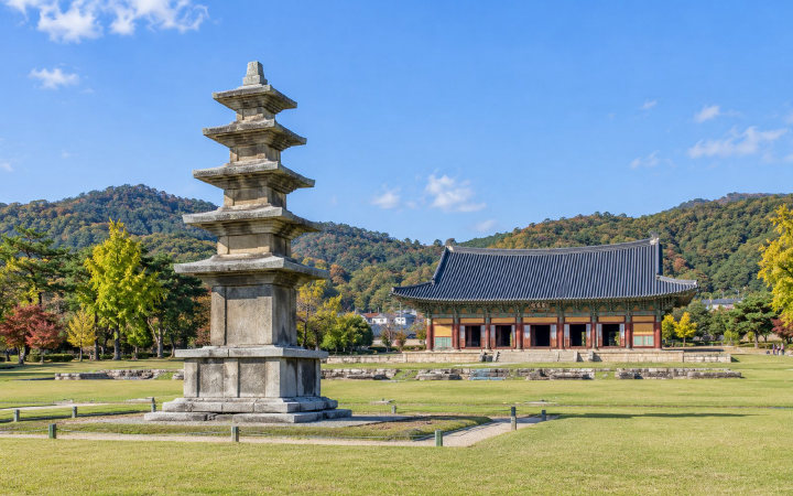 부여 정림사지 오층석탑 (AI 연출 이미지)