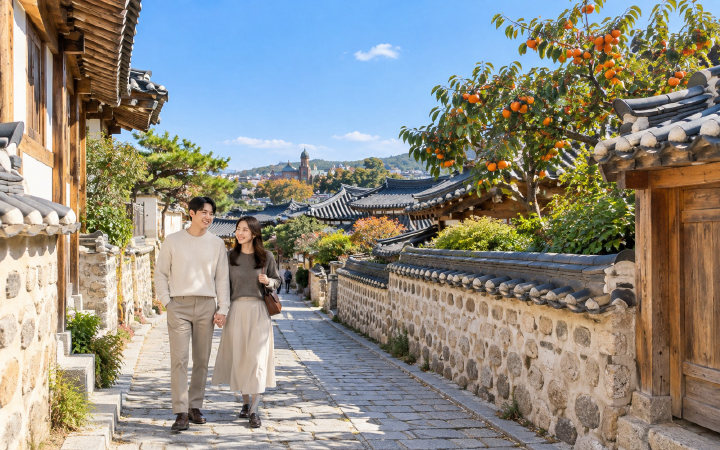 전주 한옥마을 골목 (AI 연출 이미지)