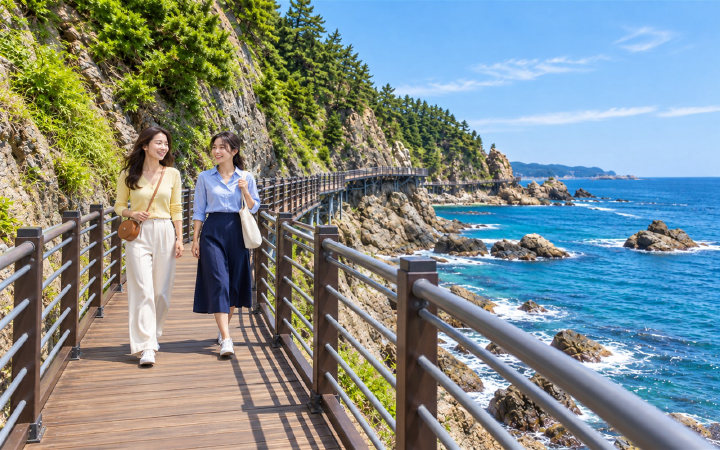정동심곡 바다부채길 (AI 연출 이미지)
