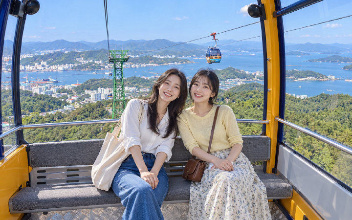 통영 케이블카 (AI 연출 이미지)